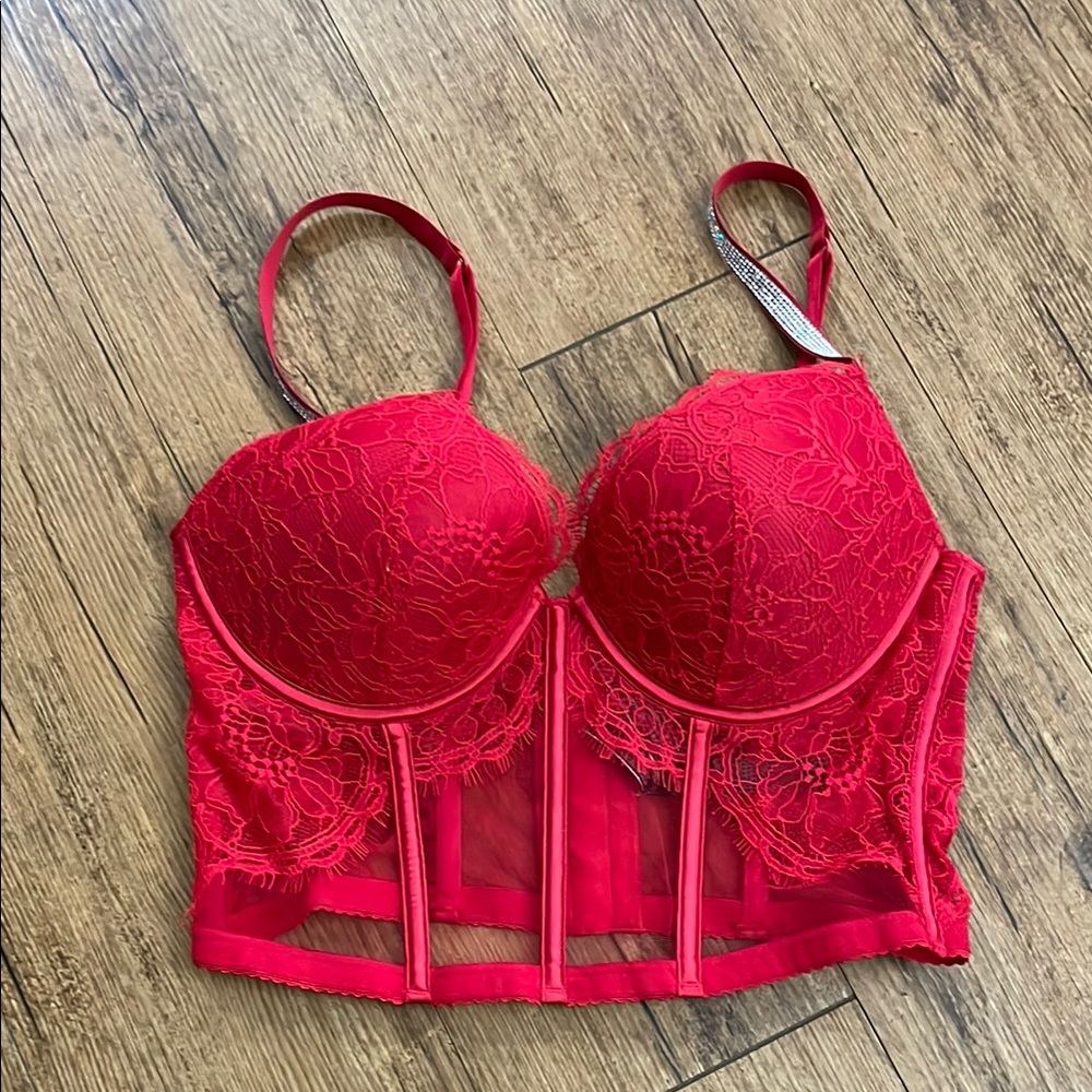 Victoria's Secret Red Lace Bustier